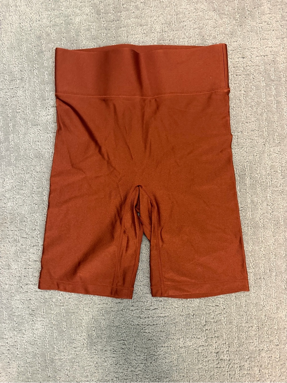 ALL ACCESS High-Waist Bike Shorts in Rust